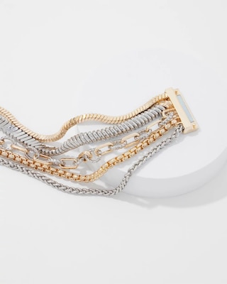 Mixed Metal Chain Bracelet | White House Black Market